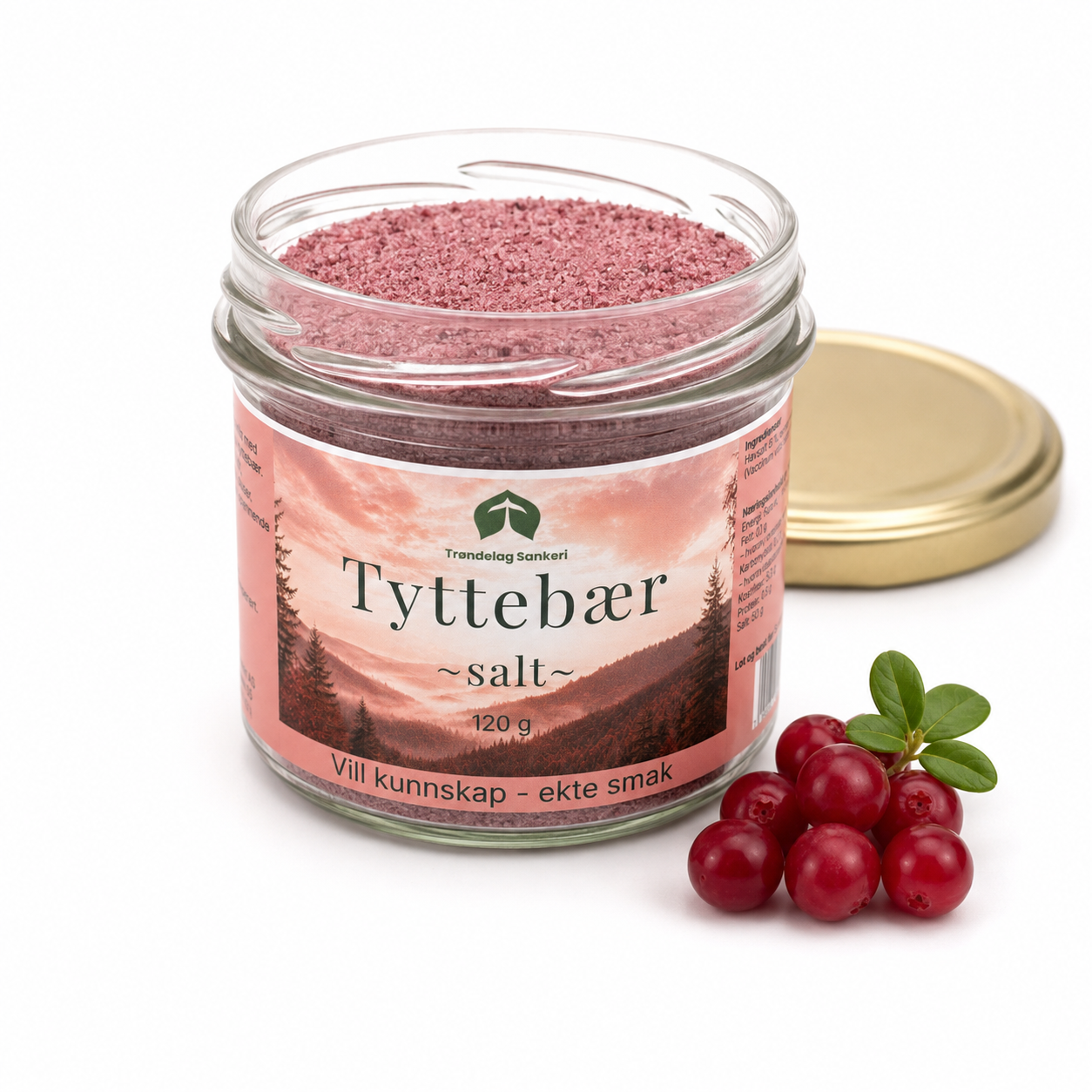 Tyttebær – salt, 120 g